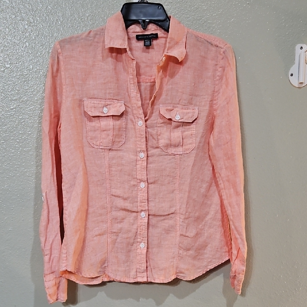 Saks Fifth Avenue Peach Shirt